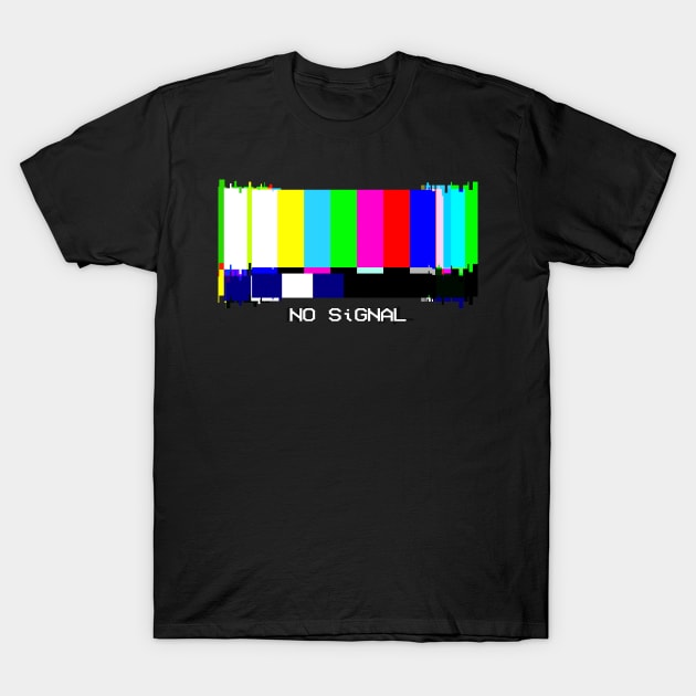 N0 Signal - Dark BG T-Shirt by Taurus_Designs